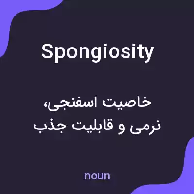 معنی spongiosity به فارسی معنی spongiosity به فارسی