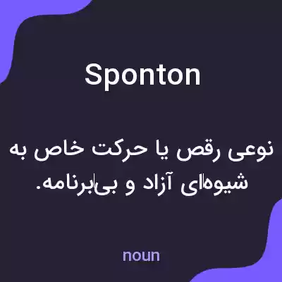 معنی sponton به فارسی