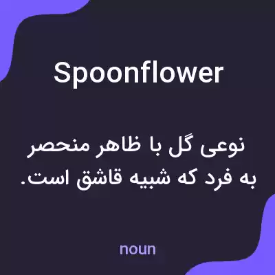 معنی spoonflower به فارسی معنی spoonflower به فارسی