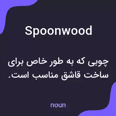 معنی spoonwood به فارسی معنی spoonwood به فارسی
