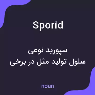 معنی sporid به فارسی معنی sporid به فارسی