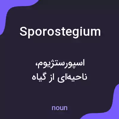 معنی sporostegium به فارسی معنی sporostegium به فارسی