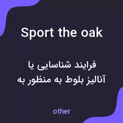 معنی sport the oak به فارسی معنی sport the oak به فارسی