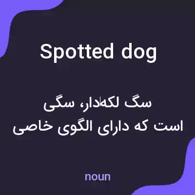 معنی spotted dog به فارسی معنی spotted dog به فارسی