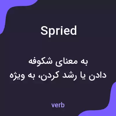 معنی spried به فارسی معنی spried به فارسی