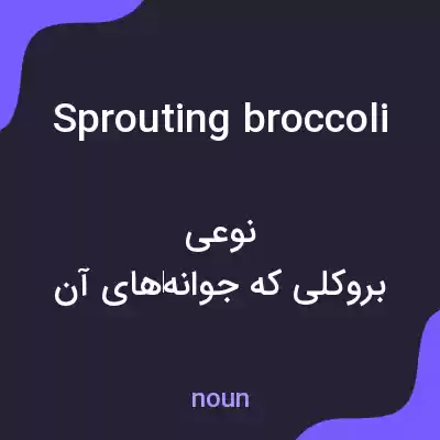 معنی sprouting broccoli به فارسی معنی sprouting broccoli به فارسی