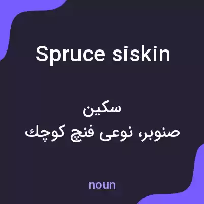 معنی spruce siskin به فارسی معنی spruce siskin به فارسی