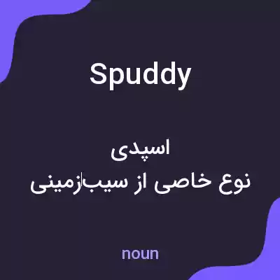 معنی spuddy به فارسی معنی spuddy به فارسی