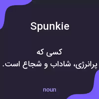 معنی spunkie به فارسی معنی spunkie به فارسی