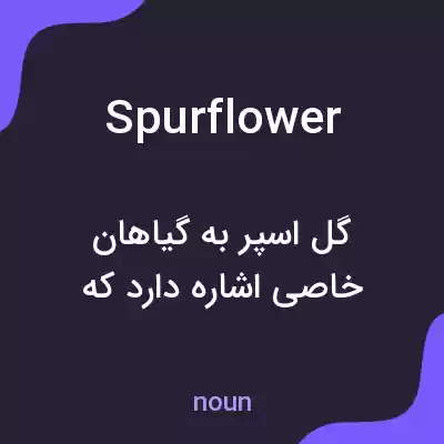 معنی spurflower به فارسی معنی spurflower به فارسی