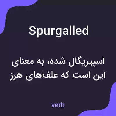 معنی spurgalled به فارسی معنی spurgalled به فارسی