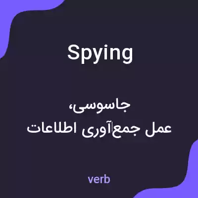 معنی spying به فارسی معنی spying به فارسی