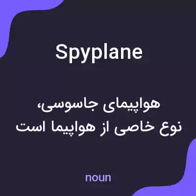 معنی spy plane به فارسی معنی spy plane به فارسی
