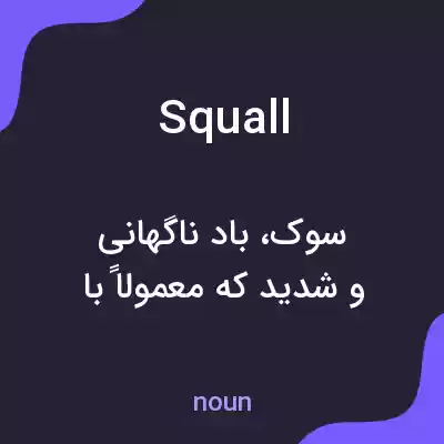 معنی squall به فارسی معنی squall به فارسی