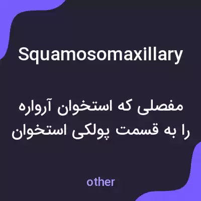 معنی squamosomaxillary به فارسی معنی squamosomaxillary به فارسی