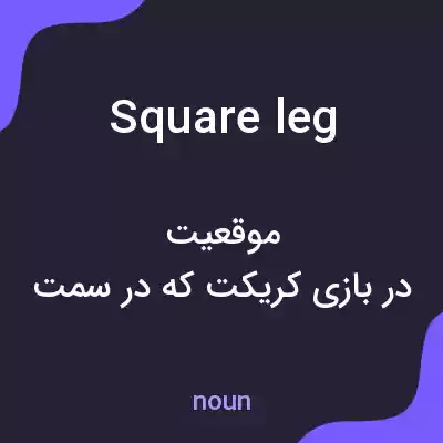 معنی square leg به فارسی معنی square leg به فارسی
