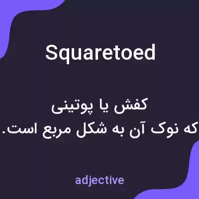 معنی squaretoed به فارسی معنی squaretoed به فارسی