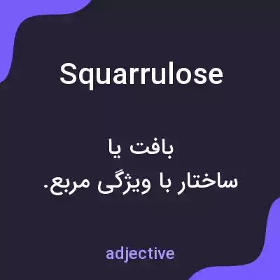 معنی squarrulose به فارسی معنی squarrulose به فارسی