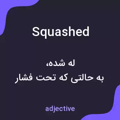 معنی squashed به فارسی معنی squashed به فارسی