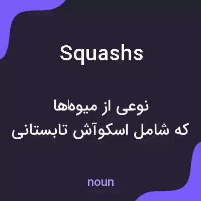 معنی squashs به فارسی