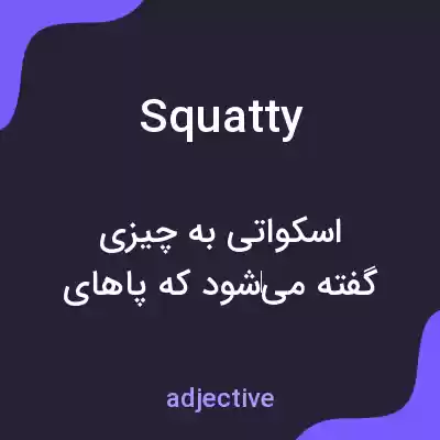 معنی squatty به فارسی