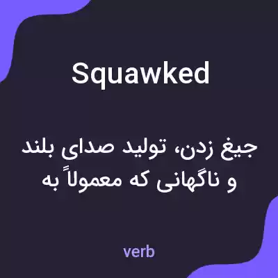 معنی squawked به فارسی معنی squawked به فارسی
