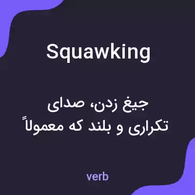 معنی squawking به فارسی معنی squawking به فارسی
