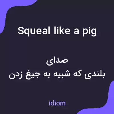 معنی squeal like a pig به فارسی معنی squeal like a pig به فارسی