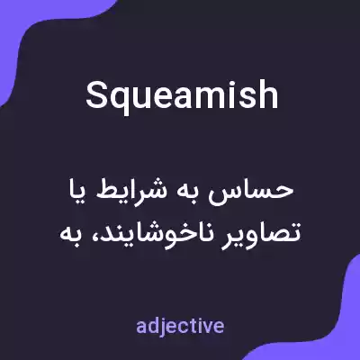 معنی squeamish به فارسی معنی squeamish به فارسی