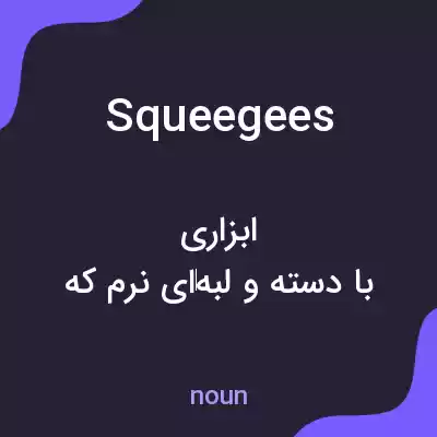 معنی squeegees به فارسی معنی squeegees به فارسی