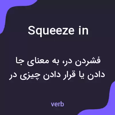 معنی squeeze in به فارسی معنی squeeze in به فارسی
