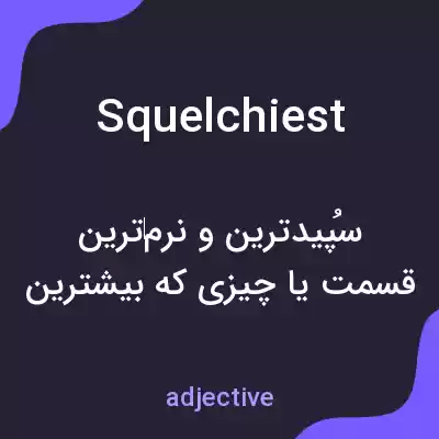 معنی squelchiest به فارسی معنی squelchiest به فارسی