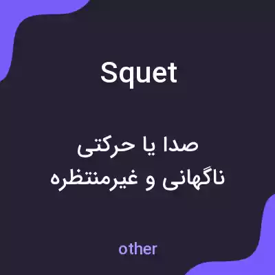 معنی squet به فارسی معنی squet به فارسی
