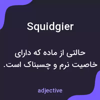 معنی squidgier به فارسی معنی squidgier به فارسی