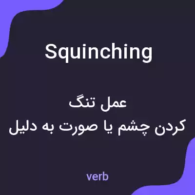 معنی squinching به فارسی معنی squinching به فارسی