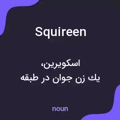 معنی squireen به فارسی معنی squireen به فارسی
