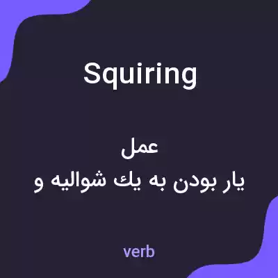 معنی squiring به فارسی معنی squiring به فارسی