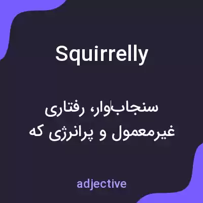 معنی squirrelly به فارسی