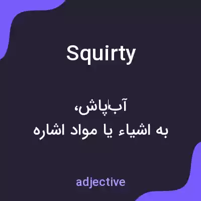 معنی squirty به فارسی معنی squirty به فارسی