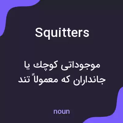 معنی squitters به فارسی معنی squitters به فارسی