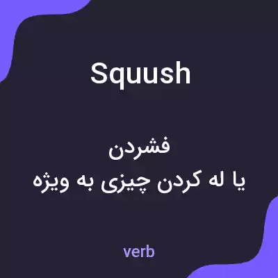 معنی squush به فارسی معنی squush به فارسی