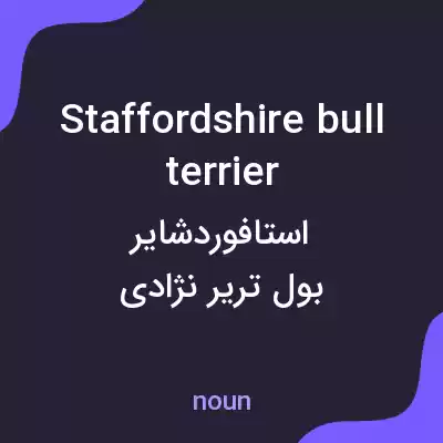 معنی staffordshire bull terrier به فارسی معنی staffordshire bull terrier به فارسی