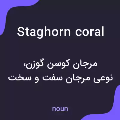 معنی staghorn coral به فارسی معنی staghorn coral به فارسی