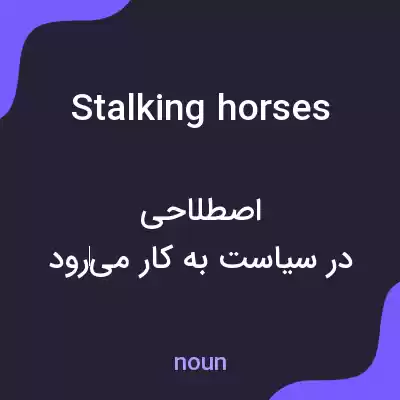 معنی stalking horses به فارسی معنی stalking horses به فارسی