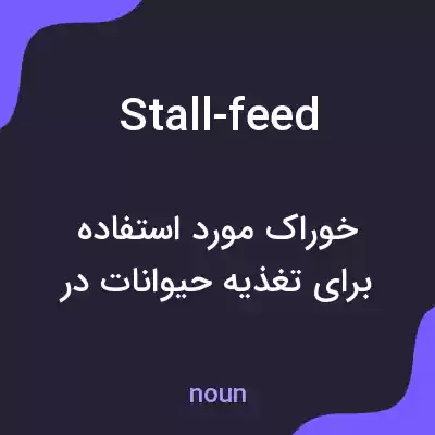معنی stall-feed به فارسی معنی stall-feed به فارسی