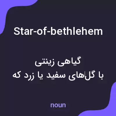 معنی star-of-bethlehem به فارسی معنی star-of-bethlehem به فارسی