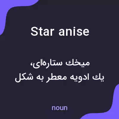 معنی star anise به فارسی معنی star anise به فارسی