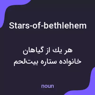 معنی stars-of-bethlehem به فارسی معنی stars-of-bethlehem به فارسی