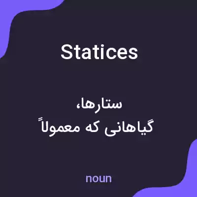 معنی statices به فارسی معنی statices به فارسی