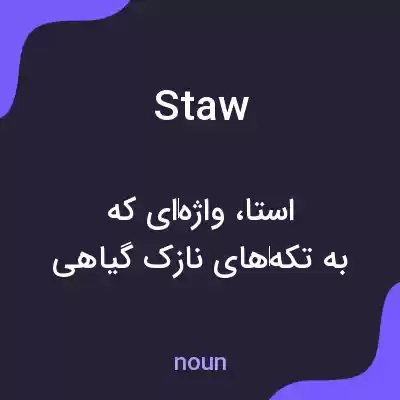 معنی staw به فارسی معنی staw به فارسی